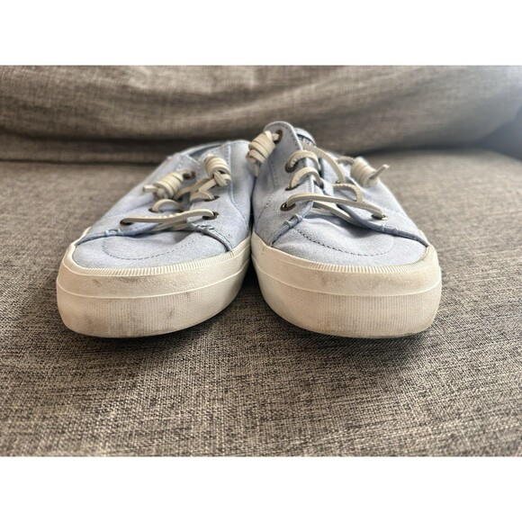 Sperry Memory Foam Canvas Top Sliders Womens Size 9.5 Blue Chambray - Picture 3 of 12